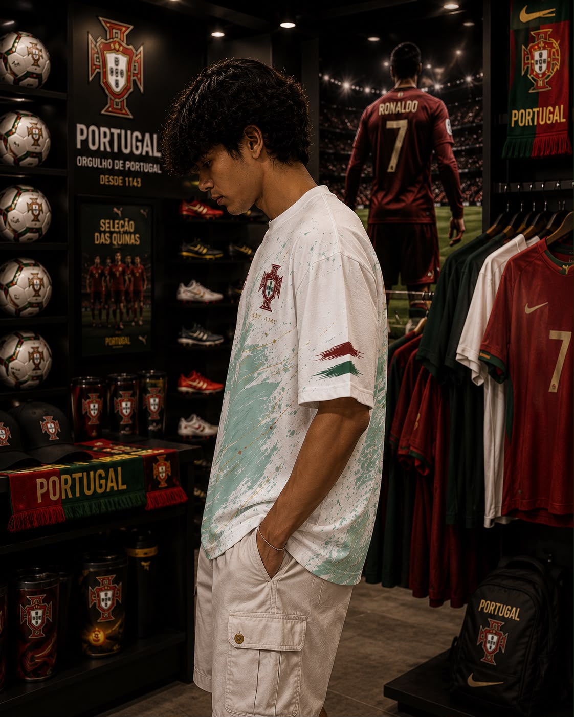 PORTUGAL RONALDO 07 OVERSIZED T-SHIRT – 240 GSM