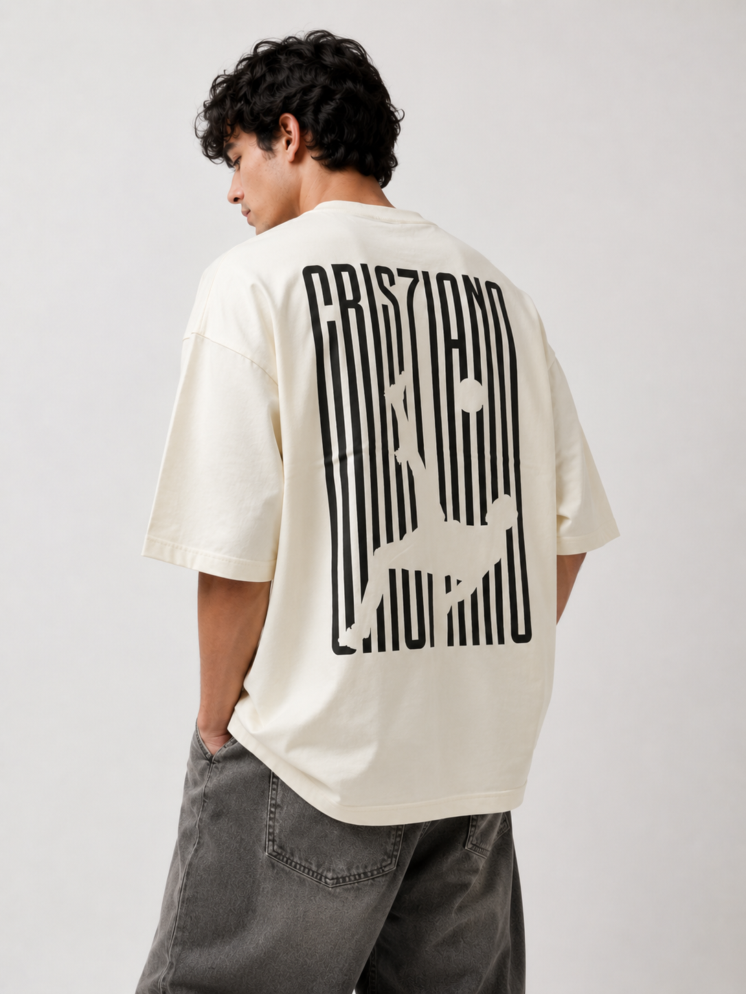 CRISTIANO PHANTOM LINES OVERSIZED TEE – 200 GSM