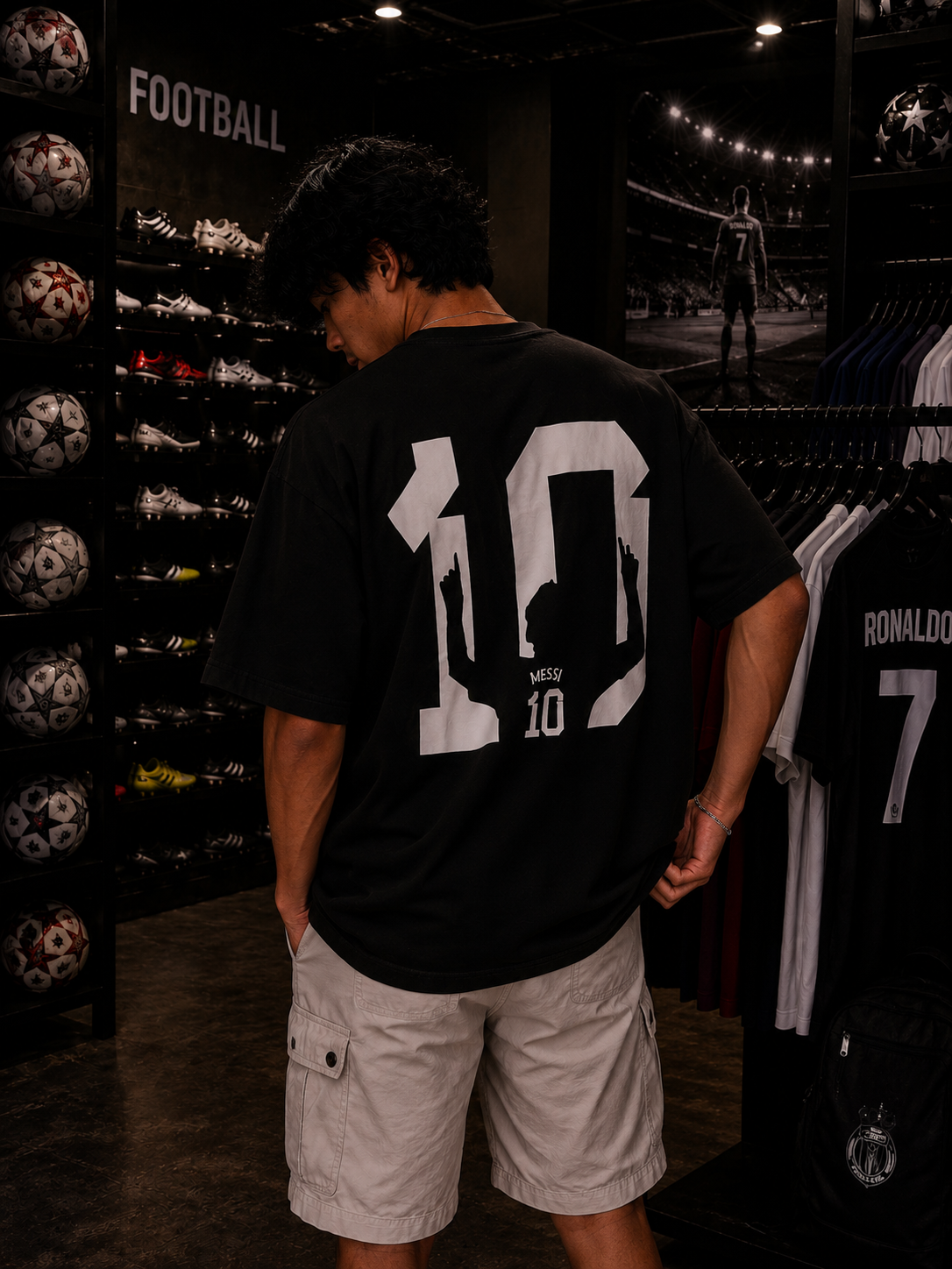MESSI SHADOW OVERSIZED T-SHIRT – 200 GSM