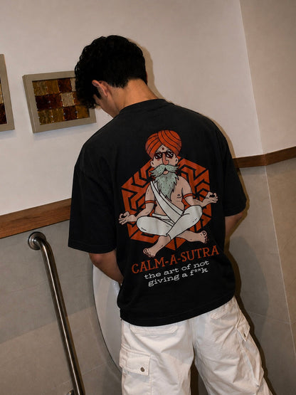 CALM A SUTRA - OVERSIZED TEE – 200 GSM