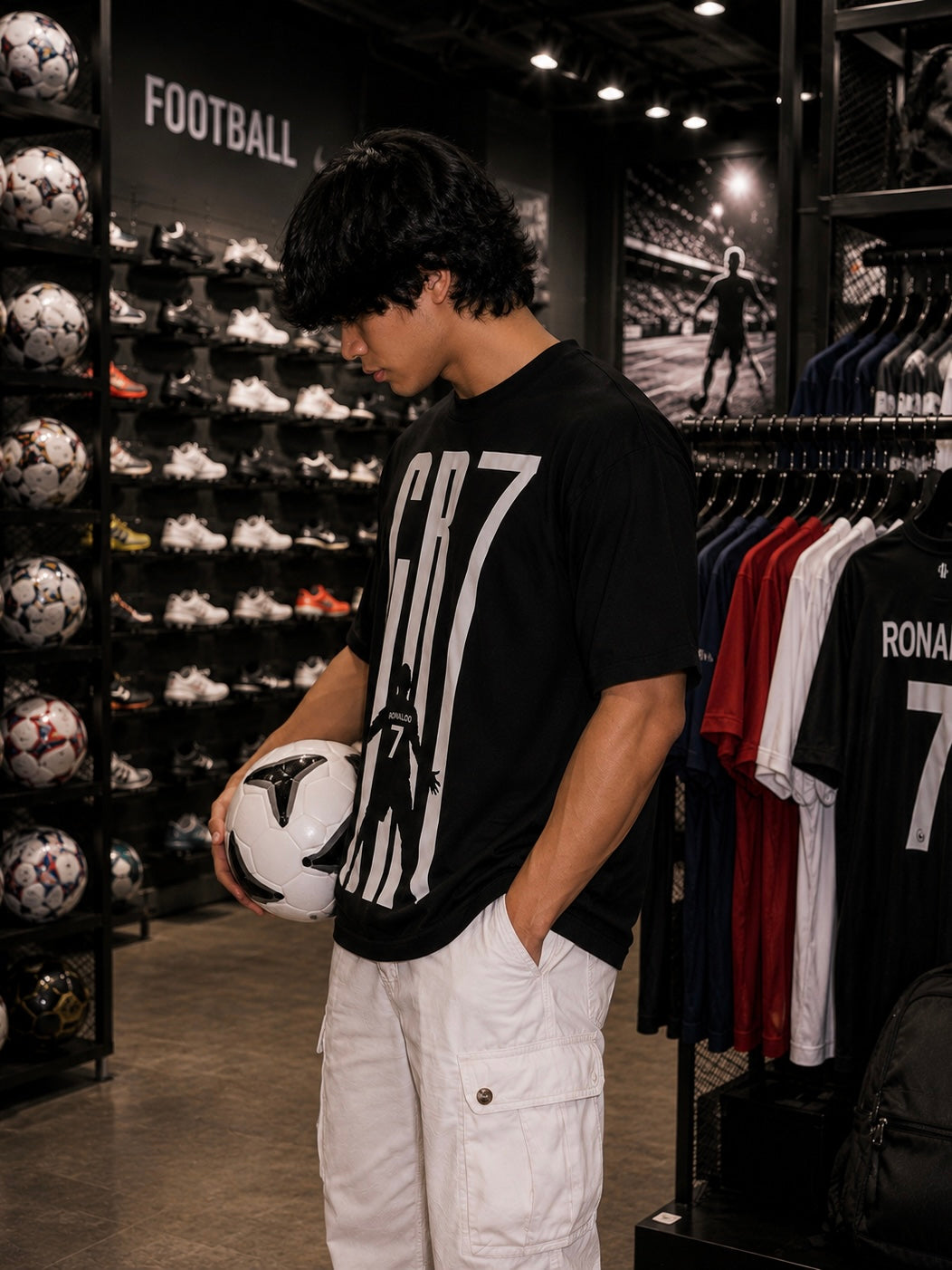 CR7 GOAT - OVERSIZED TEE – 200 GSM