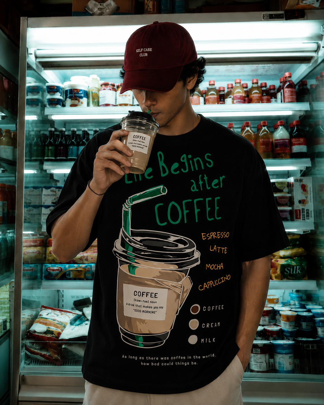 AFTER COFFEE - OVERSIZED TEE – 200 GSM