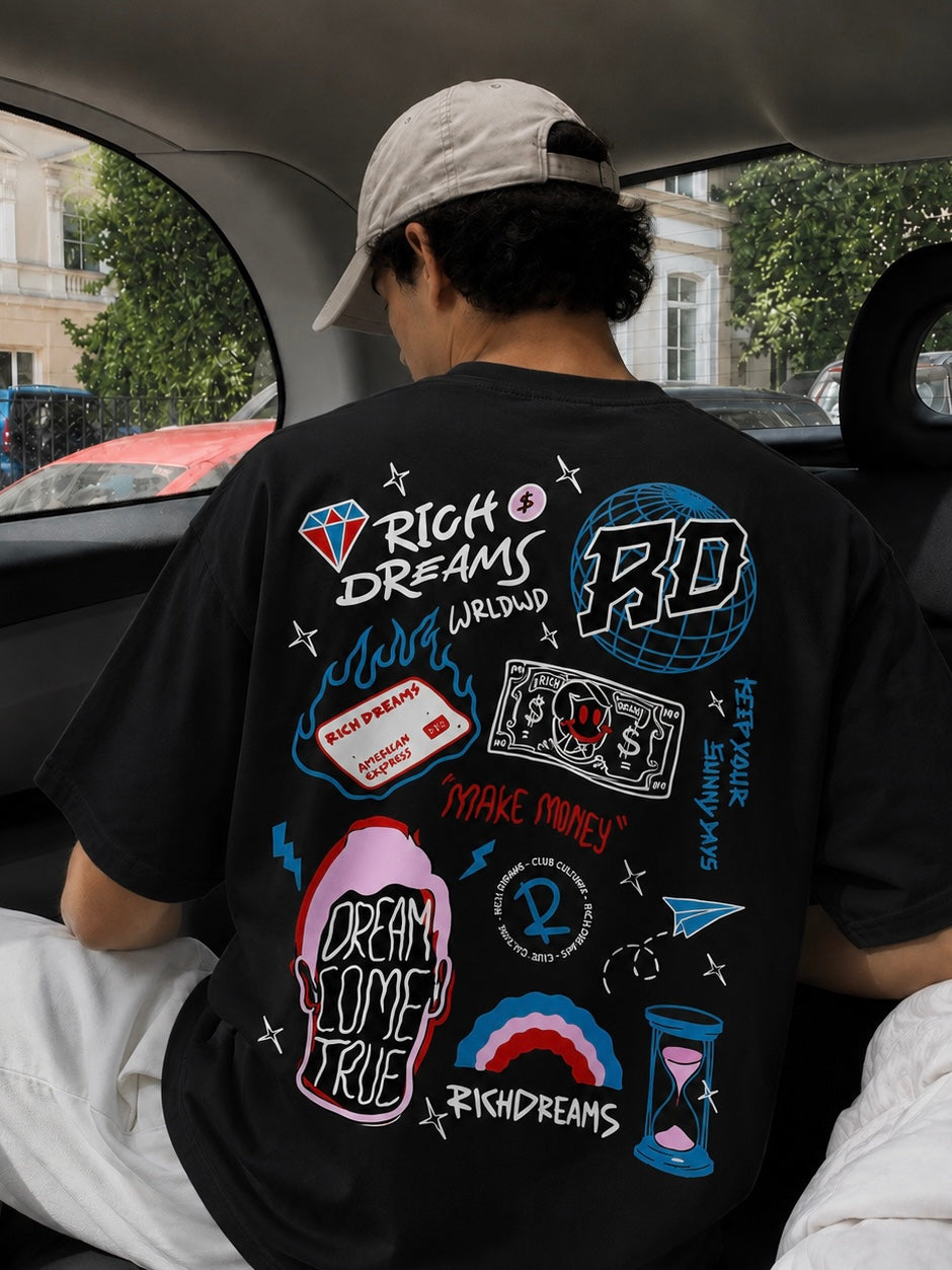 RICH DREAMS - OVERSIZED TEE – 200 GSM