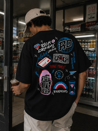 RICH DREAMS - OVERSIZED TEE – 200 GSM