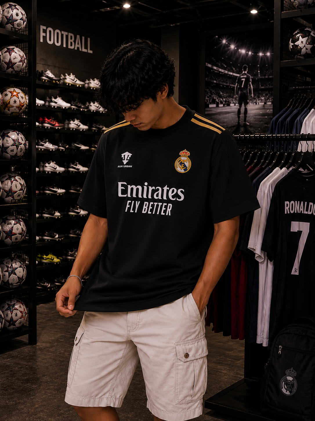 REAL MADRID JERSEY B - OVERSIZED TEE – 200 GSM