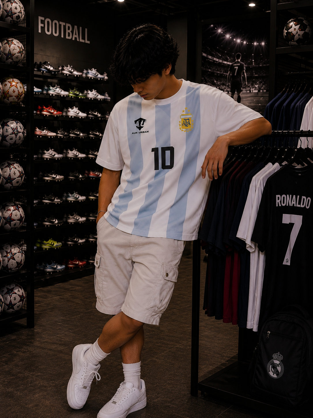 ARGENTINA MESSI - OVERSIZED TEE – 200 GSM