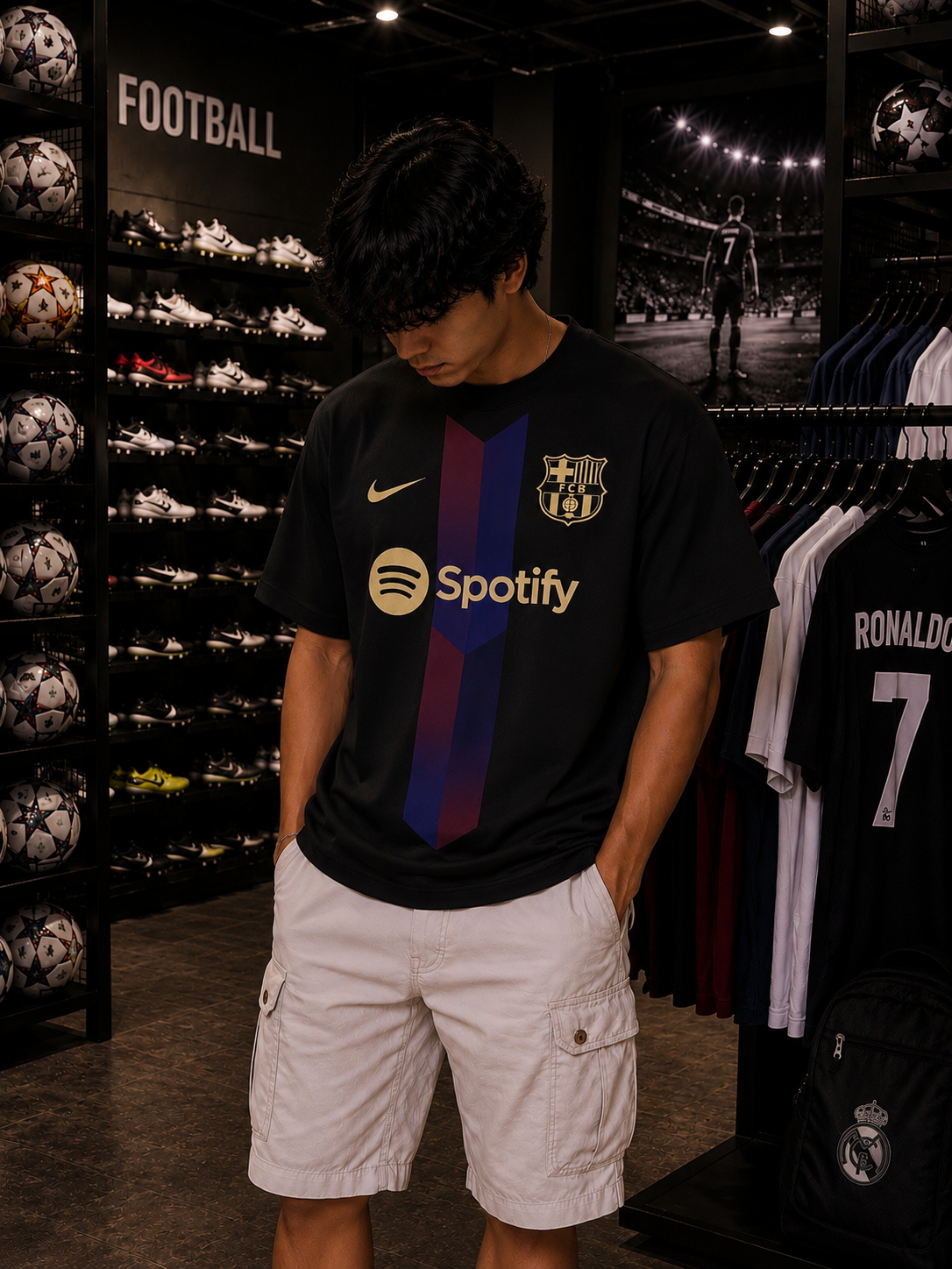 BARCELONA JERSEY - OVERSIZED TEE – 200 GSM